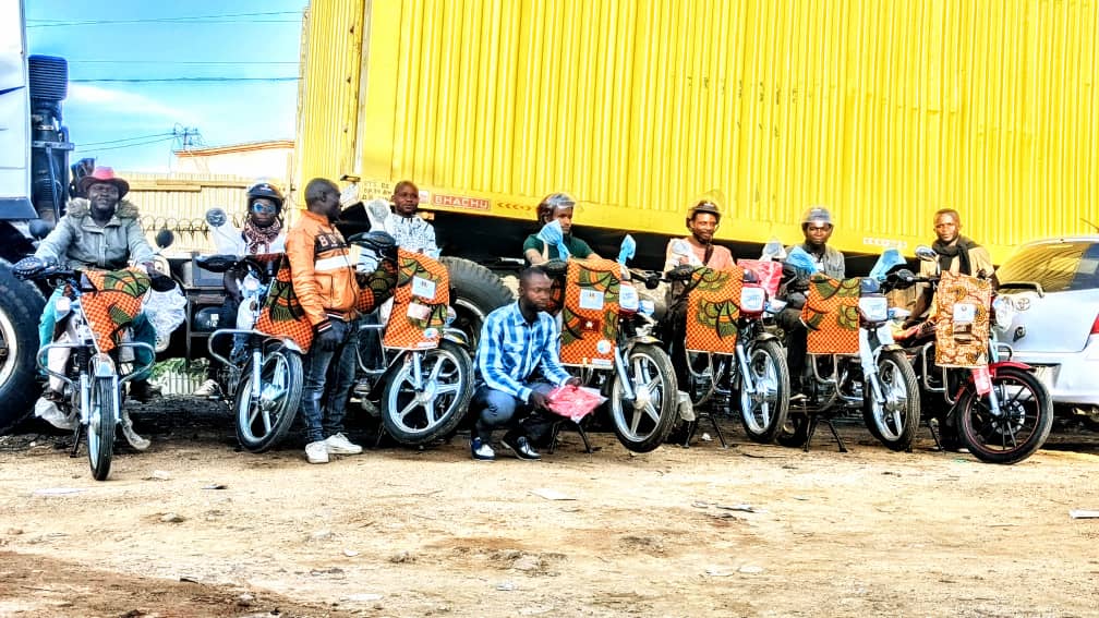 Bunia: livraison de 7 motos de la marque Haojin aux taximen de l’ATCC/GETI